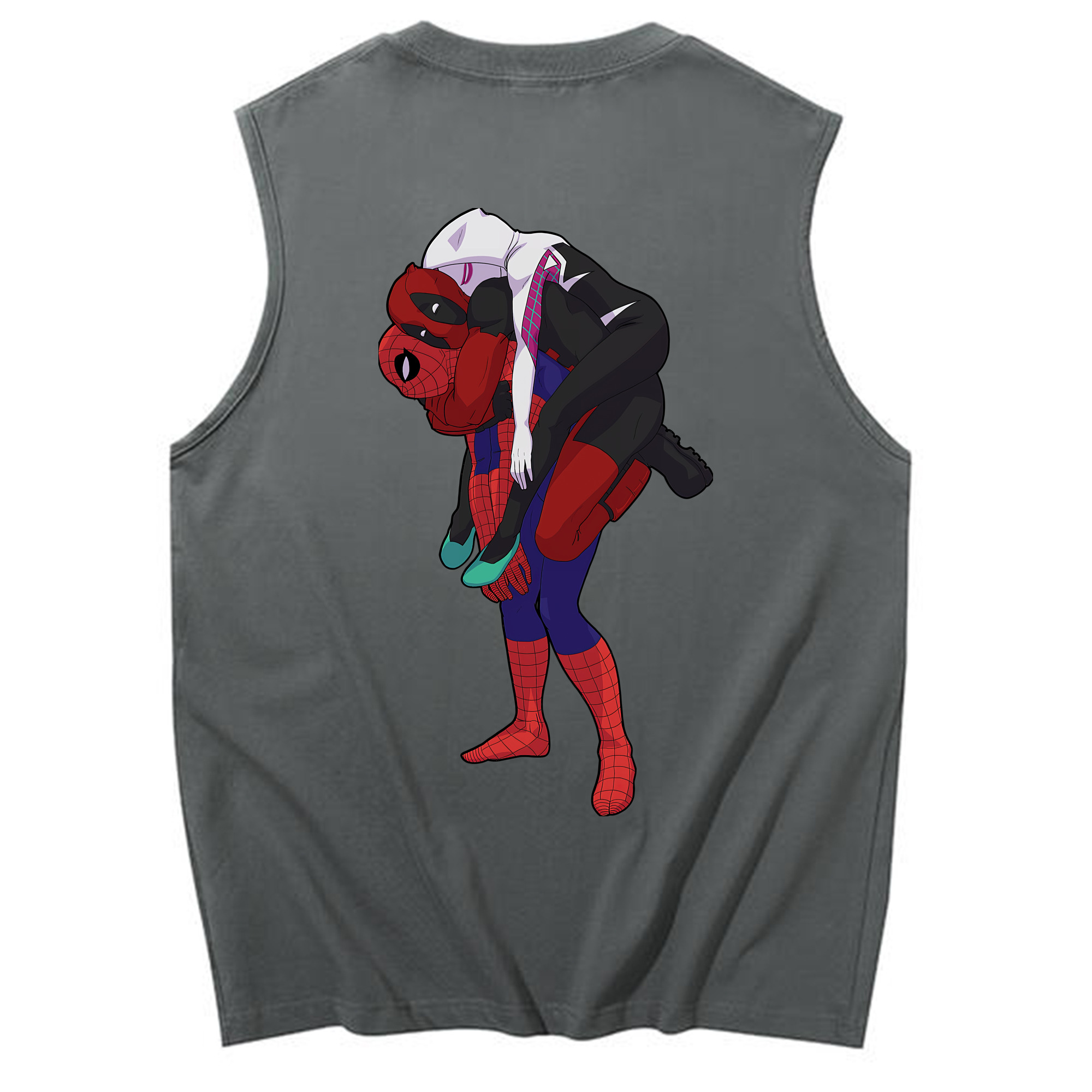 （画像用） Deadpool デッドプール コットン100％タンクトップ（背面プリント）